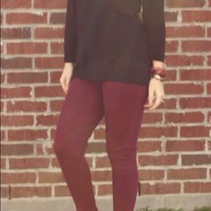 Lauren Conrad LC jeggings maroon